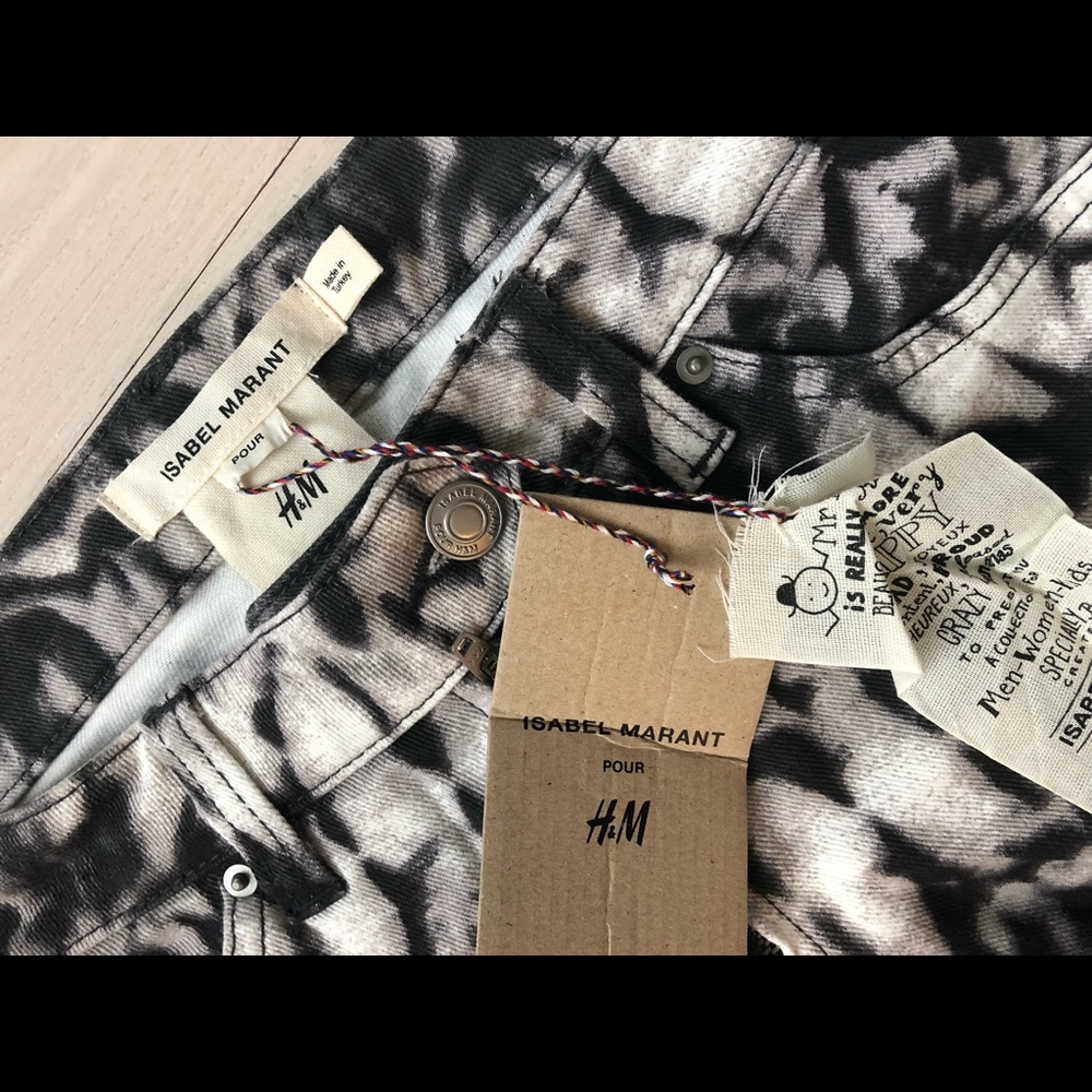 Isabel Marant x H&M Printed Jeans Brand New